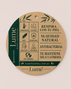 Etiqueta beneficios LUME bambú