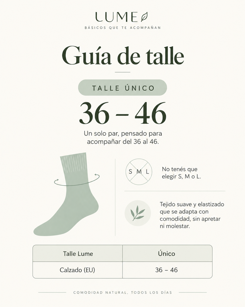 Medias Largas Bambú Lume