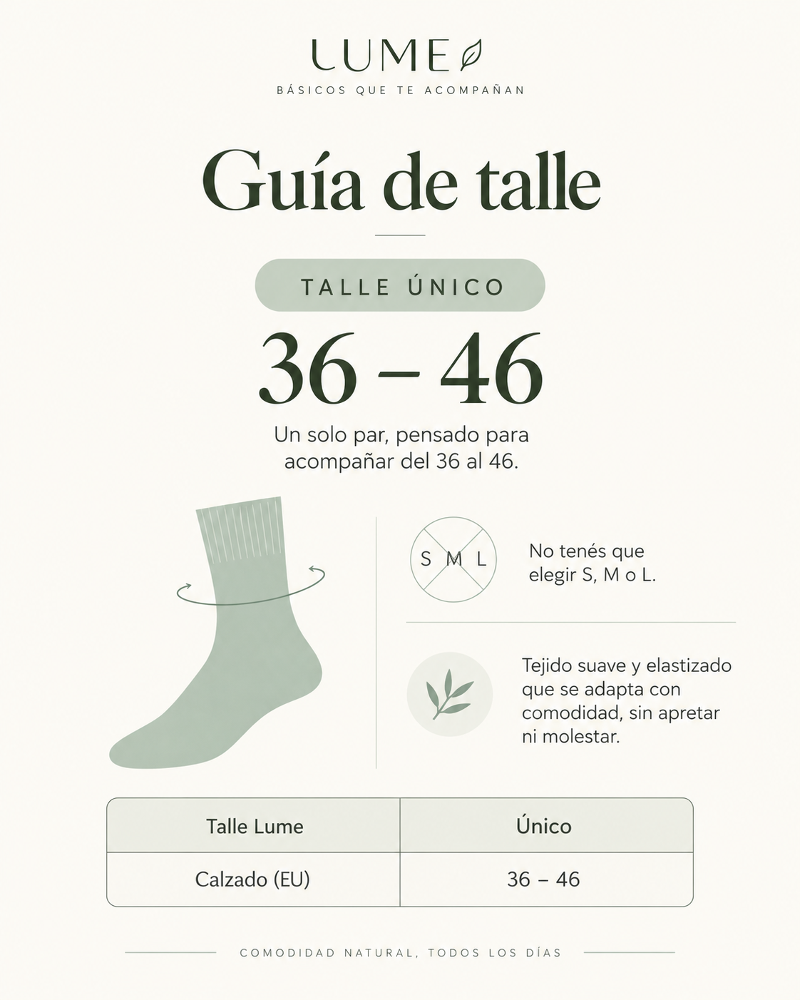 Medias Largas Bambú Lume