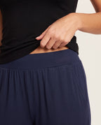 Pantalón Homewear Bambú azul noche, cintura con elástico
