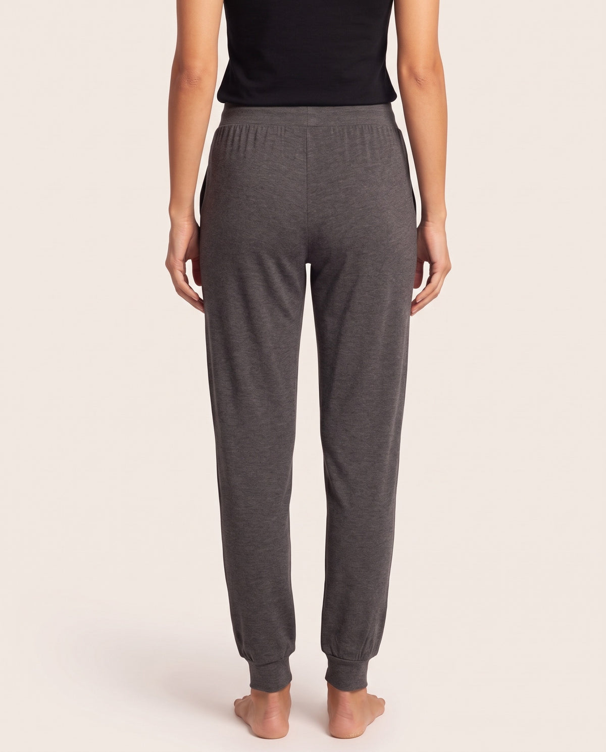 Pantalón Homewear Bambú gris, espalda