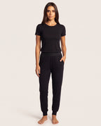 Pantalón Homewear Bambú negro, frente