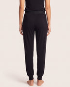 Pantalón Homewear Bambú negro, espalda