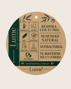 Etiqueta beneficios LUME bambú